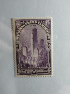 1934 NEW YORK PHILATELIC EXHIBITION NEVER HINGED SINGLE GEM !!!INTERESTING !