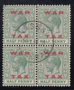 Bahamas MR11 Blocl of 4, Used - War Tax