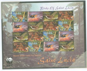 St. Lucia #1132-1135 Mint (NH) Multiple (Fauna) (Wwf)