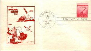 FDC 1940 SC #900 Nat'l Defense Series (Red) - Washington DC - Single - F60427