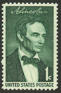 US 1113 MNH : : 1¢ Beardless Lincoln