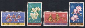 Indonesia 1962.  Flowers nice set MNH (**)