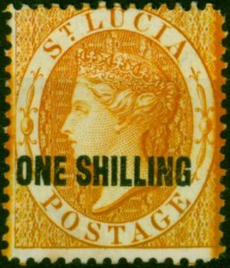 St Lucia 1882 1s Orange SG29 Fine & Fresh MM