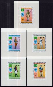 Mauritania 341-342,C160-C162 Deluxe Souvenir Sheets MNH VF