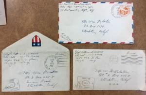 APO 466 INDIA China air transport  3 1943-5 Censored WWII Army Covers & Letters