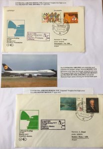 Japan Russia Kuwait Germany 1970s/80s Flight 1st Air Covers  x 18 (Apr 785