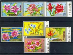 Equatorial Guinea FLOWERS OF AFRICA Set (7v) Imperforated Mint (NH)