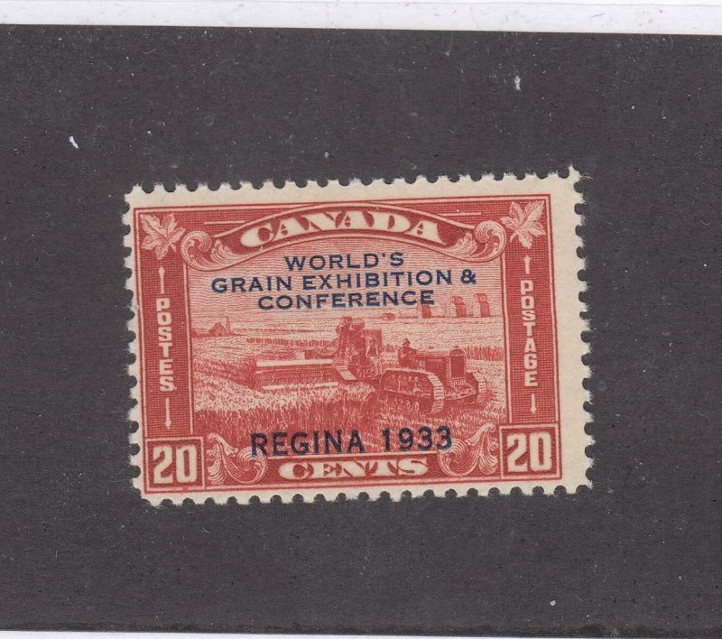 CANADA # 203 FVF-MNH  20cts  REGINA 1933 /HARVESTING WHEAT O/PRINT CAT VAL $100