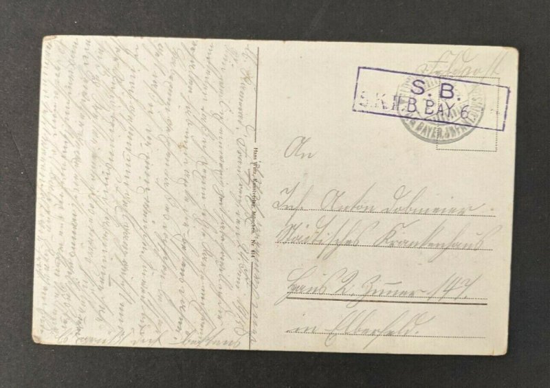 Vintage German Soldiers in the Field Plane Overhead WWI Picture Postcard Cover