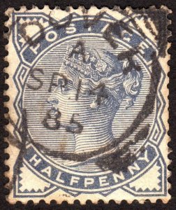 1884, Great Britain, 1/2p, Used, Sc 98, Sg 187