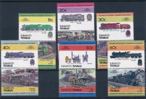 [63580] Tuvalu 1984 Steam Locs - Trains - Railways Funa Futi  MNH