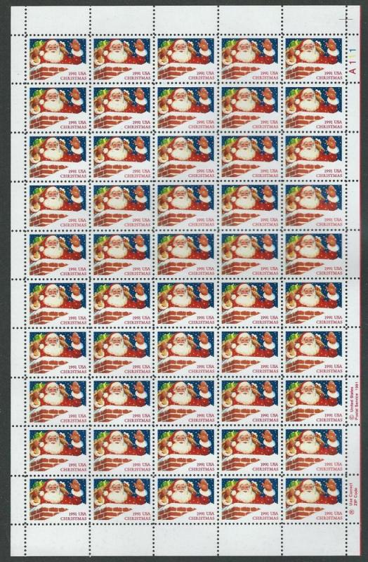 United States  Scott 2579  Sheet  MNH   Christmas 