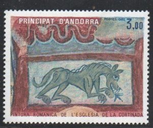 Andora (Fr) Sc 299 1982  Roman Horse Painting stamp mint NH