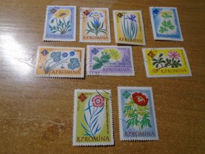 Romania  #  1459-67  used   Flowers