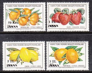 Turkish Republic of Northern Cyprus 66-69 Fruit MNH VF