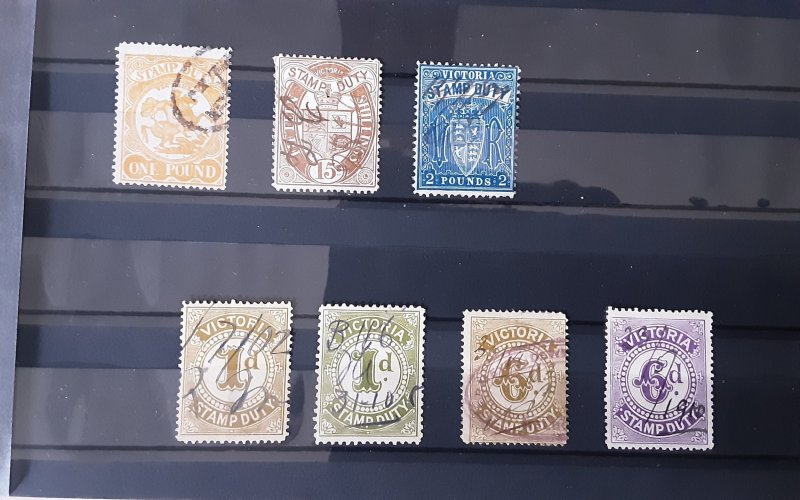 Victoria stamps duty used value SG 820$