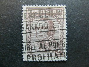 1935-51 A4P29F43 Argentina WMK RA in Sun 2c Used-