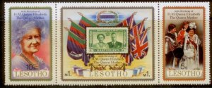 Lesotho MNH Strip 313 80th Birthday QE II 1980