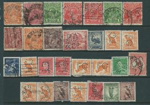 Austraila 29 different perfins 