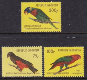 Indonesia 1104-1106 Birds MNH VF