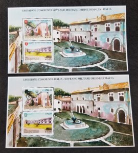 Italy Malta Sovereign Military Order Joint Issue 2015 San Giovanni (ms pair) MNH
