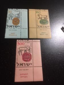 Israel sc 129-131  MNH w tabs