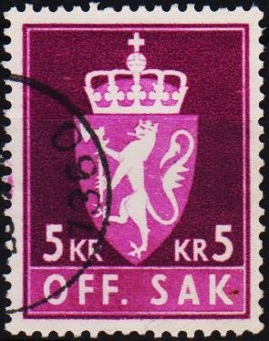 Norway. 1955 5k  S.G.0488 Fine Used