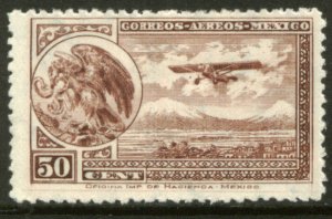 MEXICO C16, 50¢ Early Air Mail. MINT, NH. F-VF.