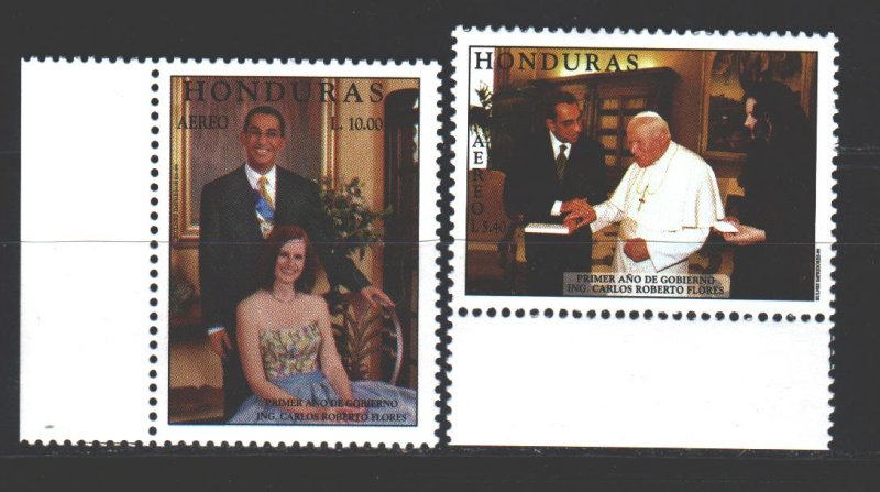 Honduras. 1999. 1422-23. Honduran President, Pope Paul 2. MNH.