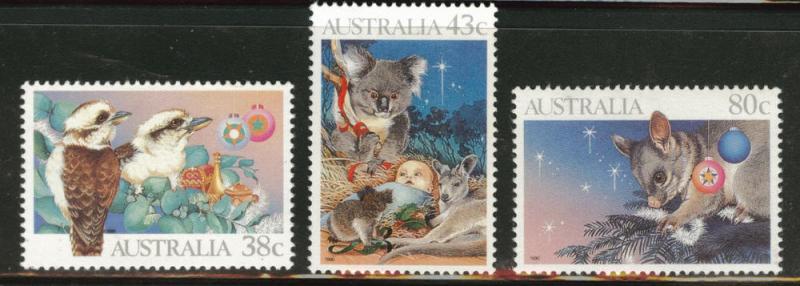 AUSTRALIA Scott 1194-6 MNH** 1990 Christmas set CV $2.70