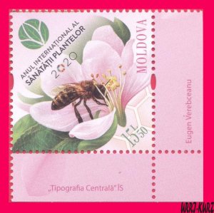 MOLDOVA 2020 International Year Plant Health Flora Fauna Insect Bee on Flower 1v