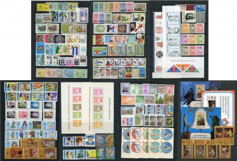 Central America Stamp sets etc. Almost all MNH