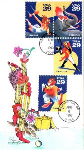 #2750-53 Circus Karen's FDC