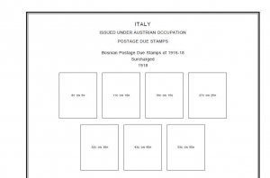 PRINTED ITALY [CLASS.] 1862-1942 STAMP ALBUM PAGES (55 pages)