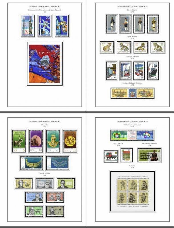 GERMANY STAMP ALBUM PAGES DVD 1868-2011 (818 color illustrated pages)