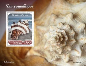 Niger - 2019 Seashells on Stamps - Stamp Souvenir Sheet - NIG190503b