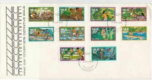 NIUE Island 1976 Definitive Issue Cancels FDC Island Life Stamps Cover Ref 29009 