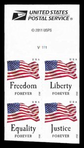 PCBstamps  US #4673/4676a Bk Block $1.80(4x45c)Flags, MNH, (14)