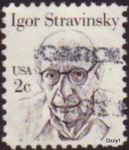 USA 1997 Sc#1845 2c Igor Stravinsky Composer USED.