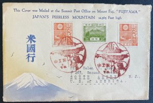 1934 Japan Karl Lewis Hand Painted Cover to South Amboy NJ USA Mount Fuji