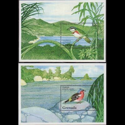 GRENADA 1995 - Scott# 2409-10 S/S Birds NH