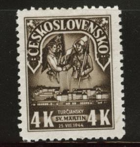 CZECHOSLOVAKIA Scott 290 MH* 1945 stamp