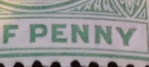 BAHAMAS 1924 ELONGATED 'E'