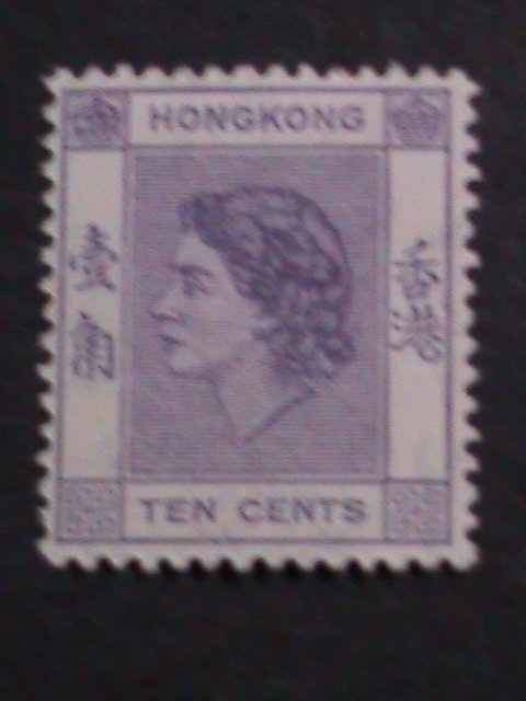​HONG KONG-1954 SC#186 68 YEARS OLD-QUEEN ELIZABETH II MINT LT.HING VF RARE