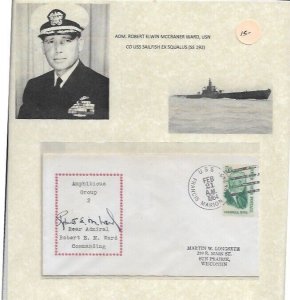 1964 Adm Robert Ward, USN USS Francis Marion to Sun Prairie, Wi (54459)