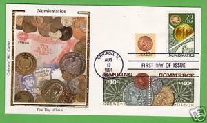 #2558 Numismatics  COLORANO SILK 4 Stamp COMBO