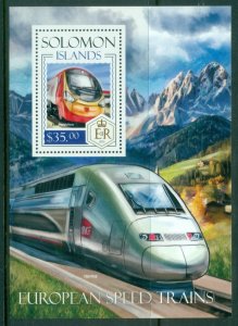 Solomon Is 2014 European Speed Trains MS MUH