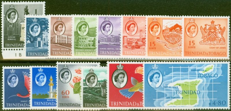 Trinidad & Tobago 1960-64 set of 14 SG284-297 Ex-2c V.F Very Lightly Mtd Mint