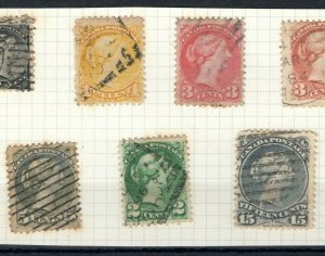 CANADA QV Classic Large 15c & Six Small Queen Stamps Used Group {samwells}SS4315