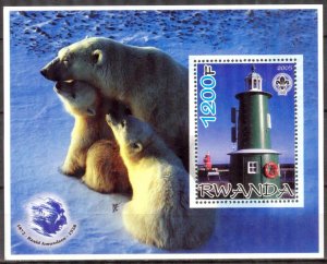 Rwanda 2005 Lighthouses Scouts R. Amundsen S/S MNH